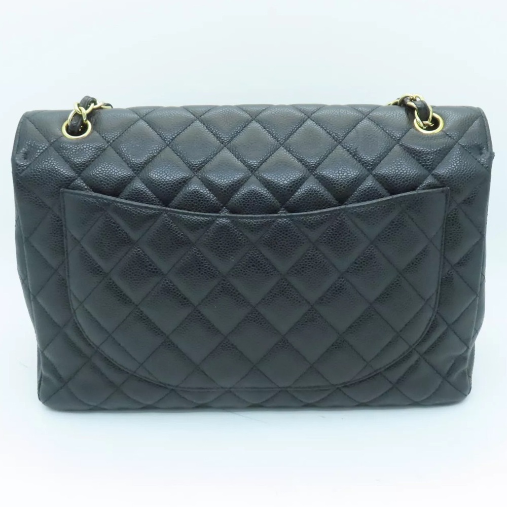 💎 GORGEOUS 💎 CHANEL CAVIAR FLAP DOUBLE CHAIN QUILTED JUMBO MAXI - Picture 2 of 16